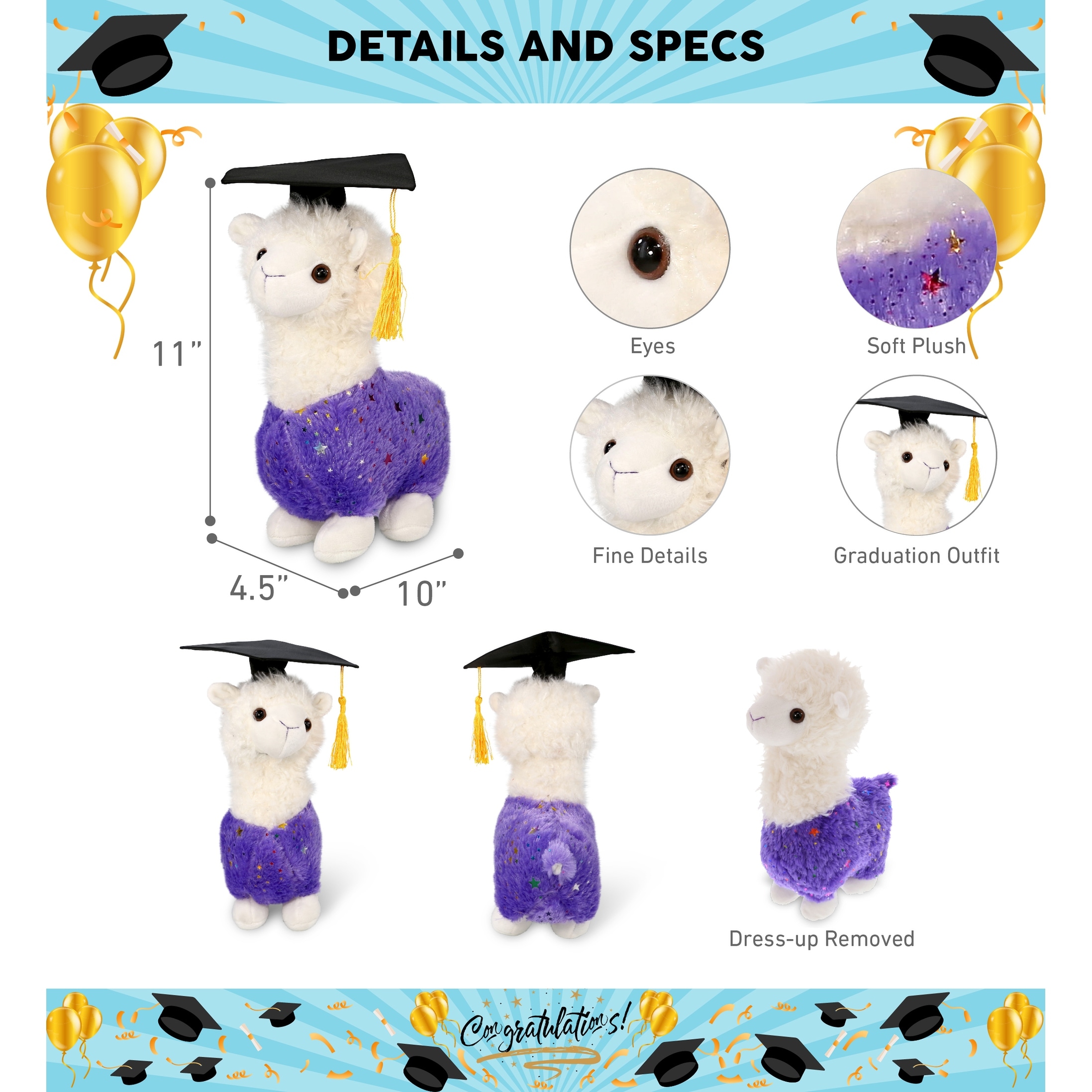 Graduation llama plush shop