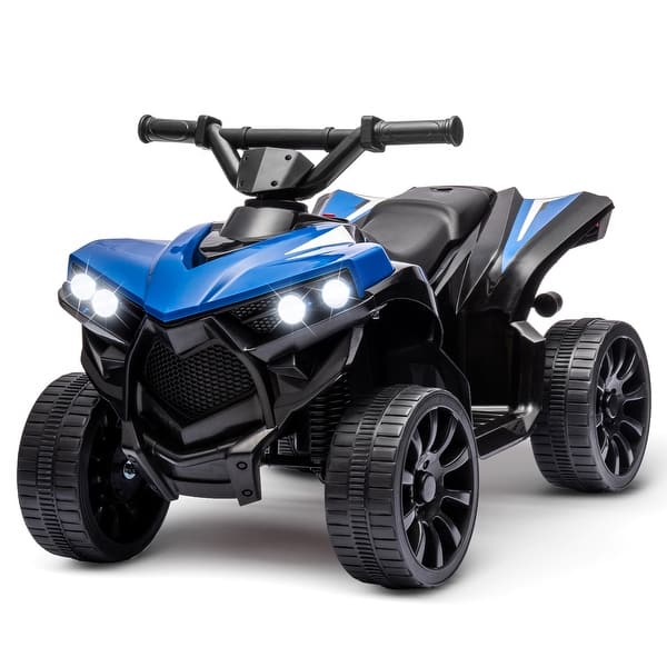 slide 2 of 6, Kids Quad Electric ATV 4 Wheeler Vehicles with LED Lights Music Blue