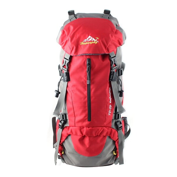 Unique Bargains HWJIANFENG Authorized Trekking Climbing Pack Sport Bag Hiking Backpack Red 50L