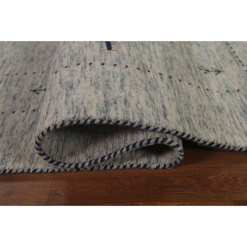 Tribal Gabbeh Oriental Area Rug Handmade Wool Carpet - 8'0"x 9'11"