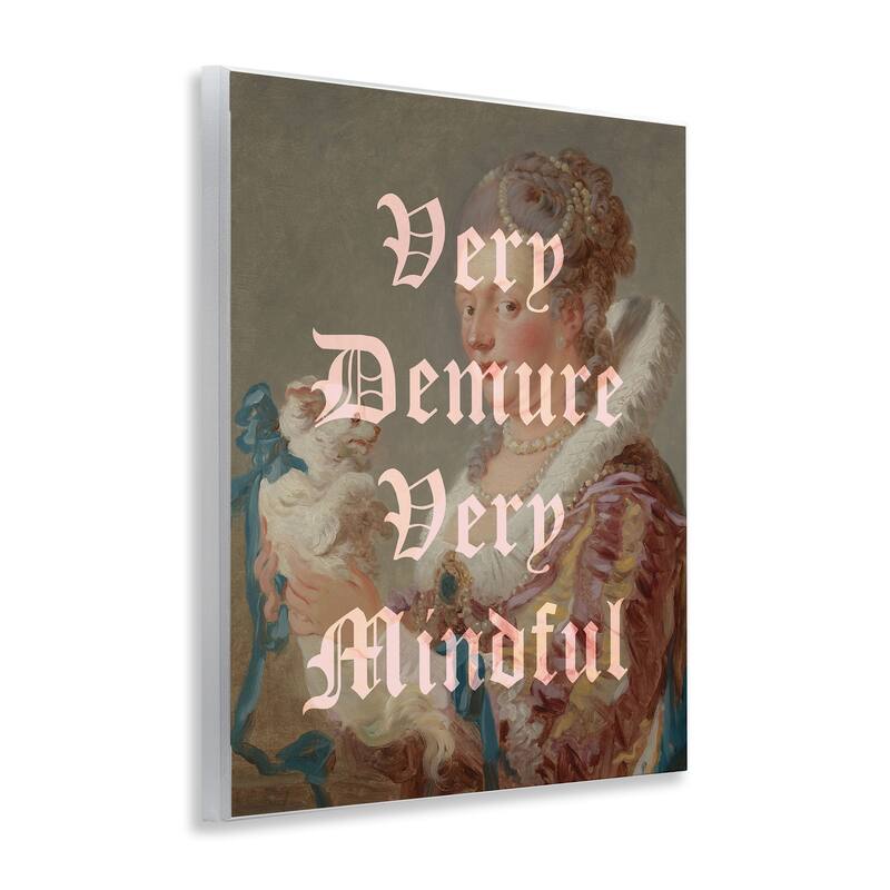 Stupell Demure & Mindful Classic Wall Plaque Art Design By Lil' Rue