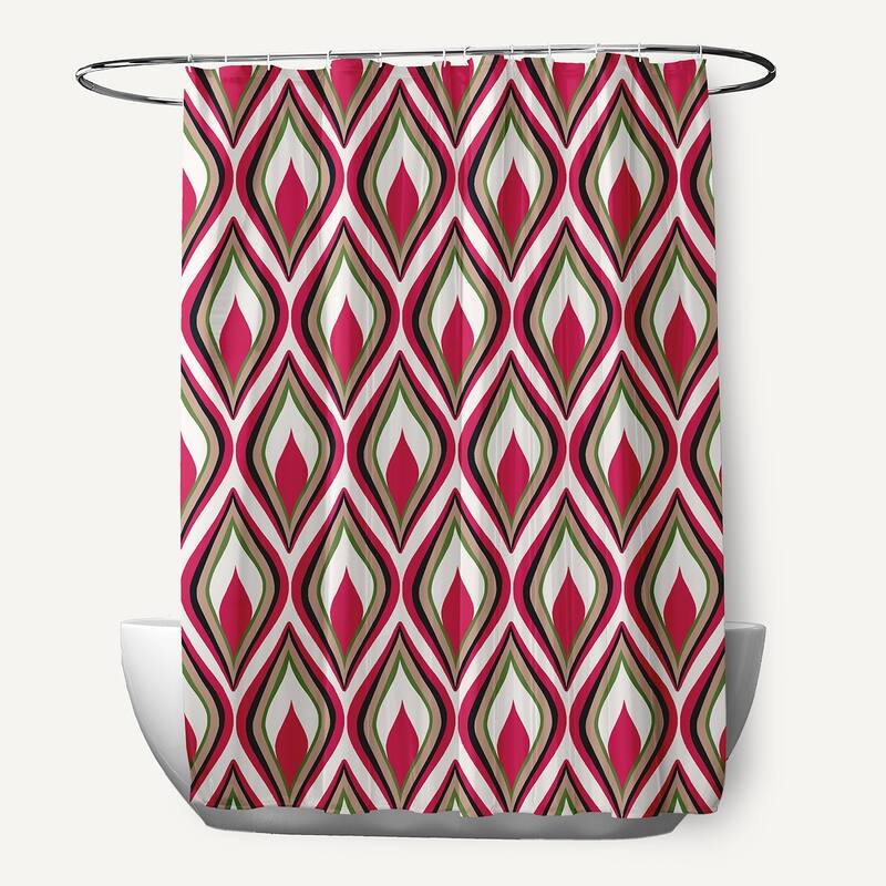 Feathers Shower Curtain - Fuschia