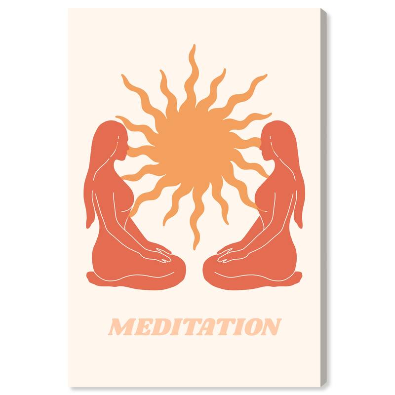 Wynwood Studio Canvas Typography and Quotes Meditation Reflections Orange and Pink Modern & Contemporary Wall Art Canvas Print