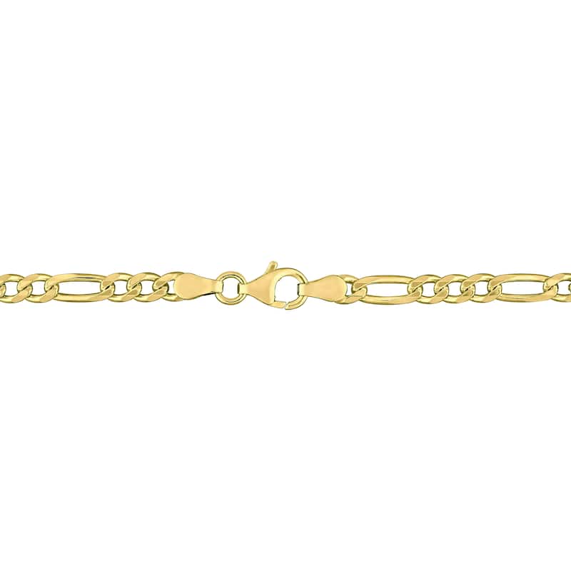 Miadora 18kt Yellow Gold Plated Sterling Silver Figaro Necklace