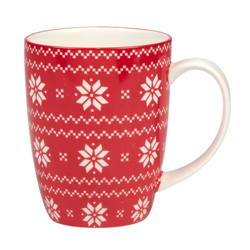Certified International Peppermint Candy 14 oz. Mugs, Set of 6 Assorted Designs