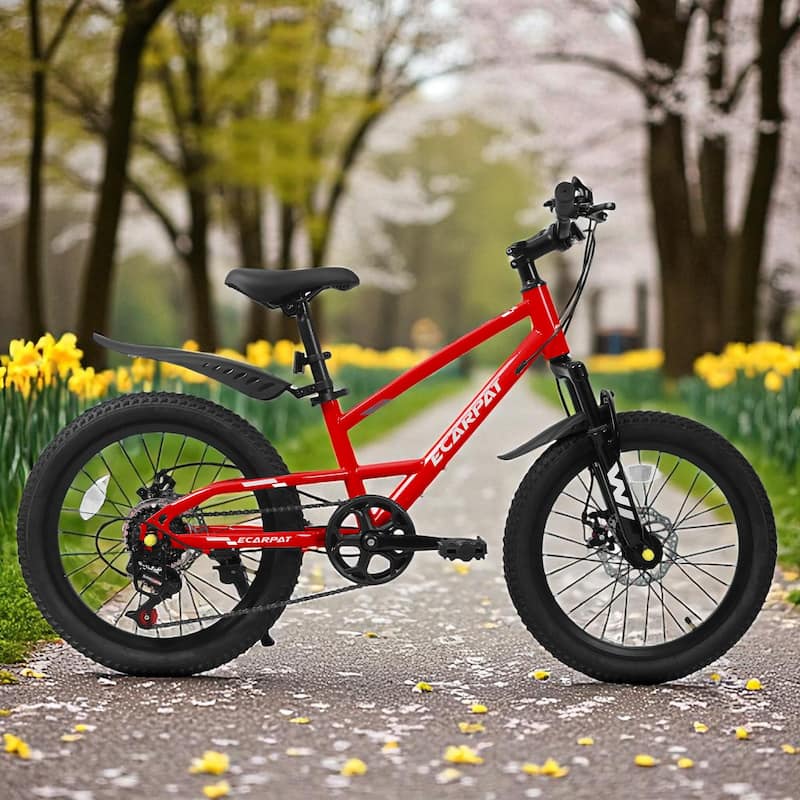 20 Inch Kids Mountain Bike with Front Suspension, 7-Speed, Steel Frame, Boys & Girls Ages 6-12