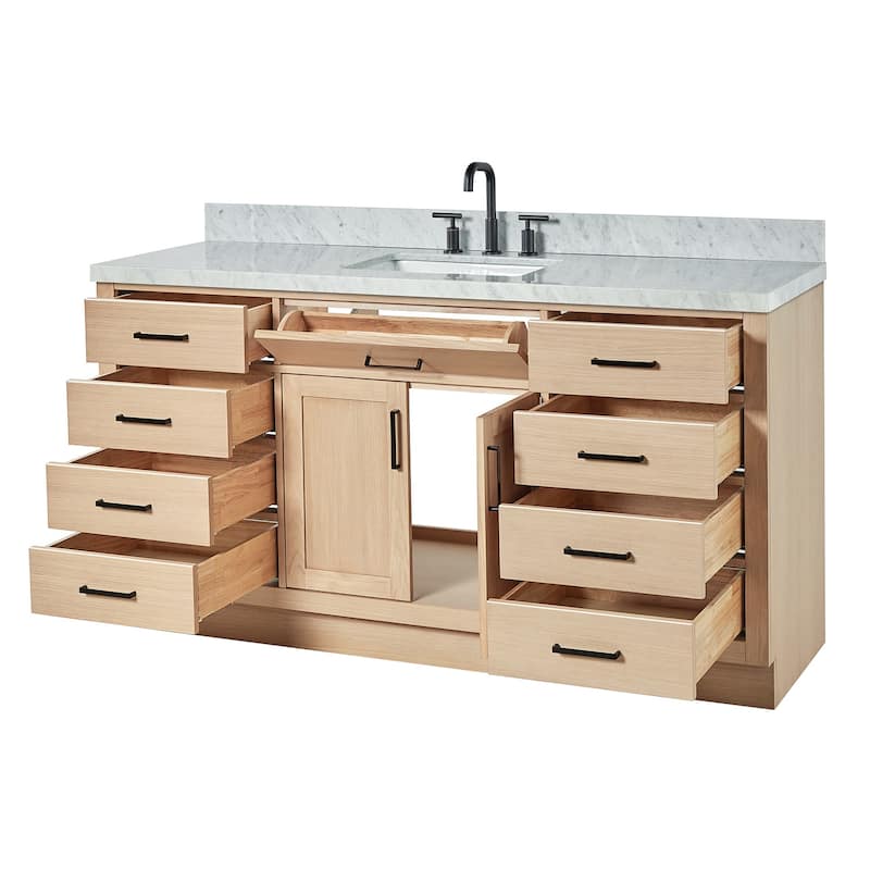 Ariel T067SCWRVO Hepburn 67" Free Standing Single Basin Vanity Set