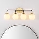 preview thumbnail 51 of 154, JONATHAN Y Bevin Contemporary Transitional Iron/Glass LED Vanity Light