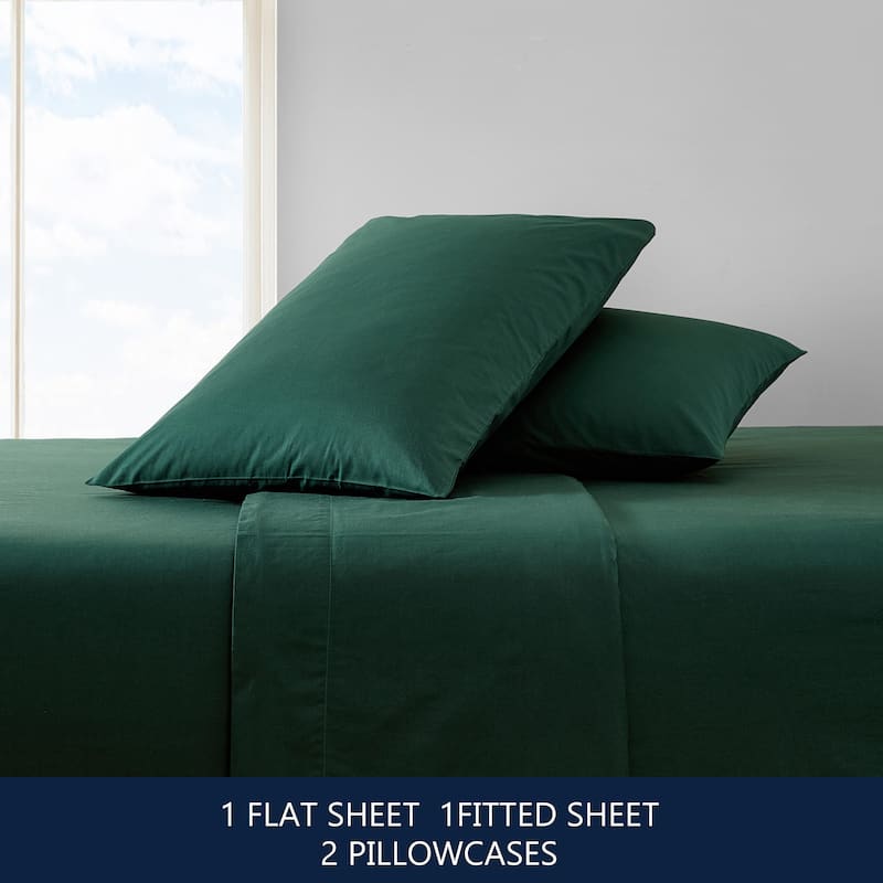 Nautica Cotton Percale Deep Pocket Bed Sheet Sets