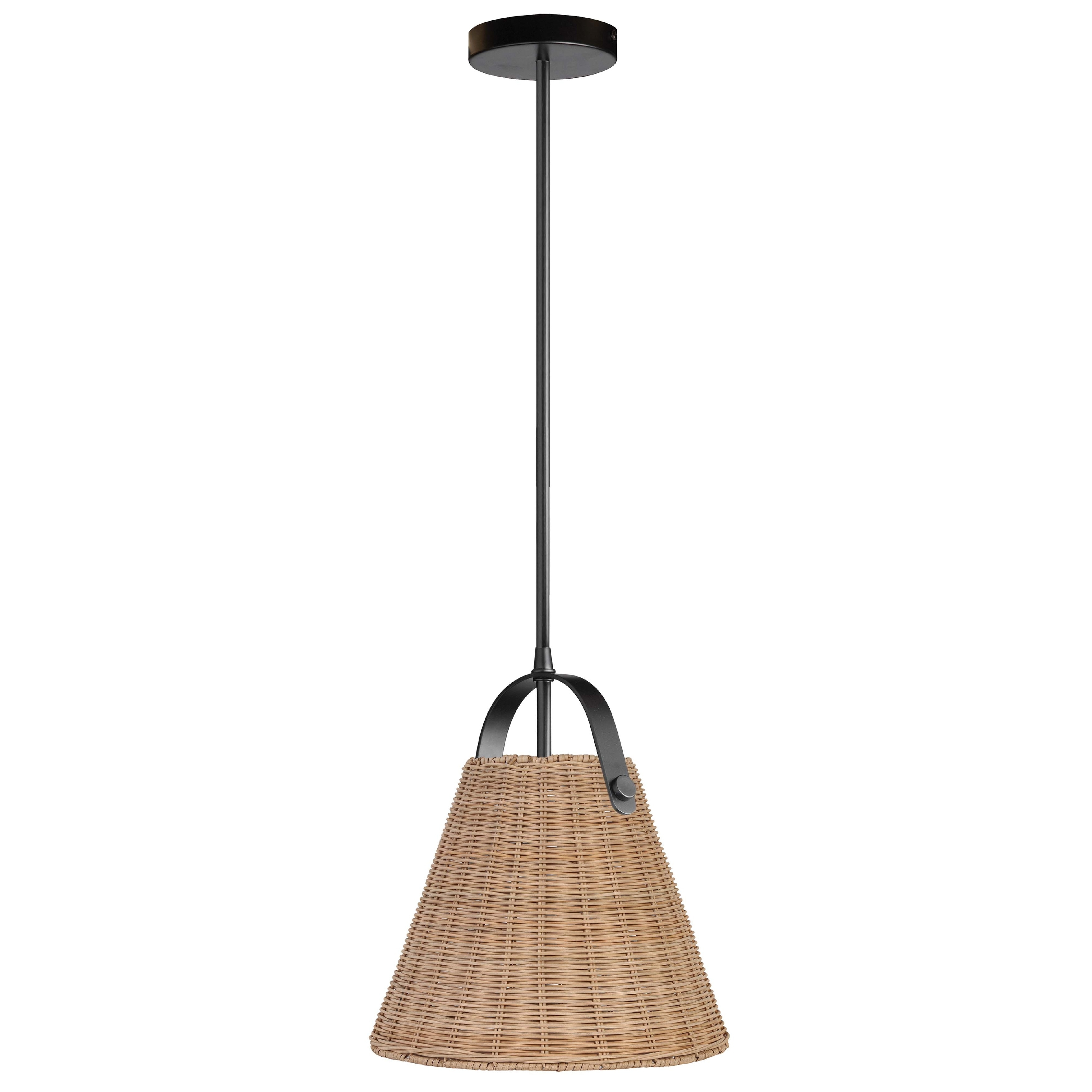 Dainolite Shenandoah 1 Light Pendant with Wicker Shade On Sale Bed Bath Beyond 41316153