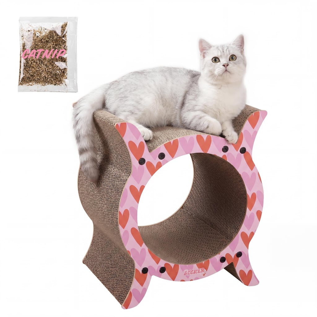 Nyan Modern Cardboard Tunnel Cat Scratcher with Catnip