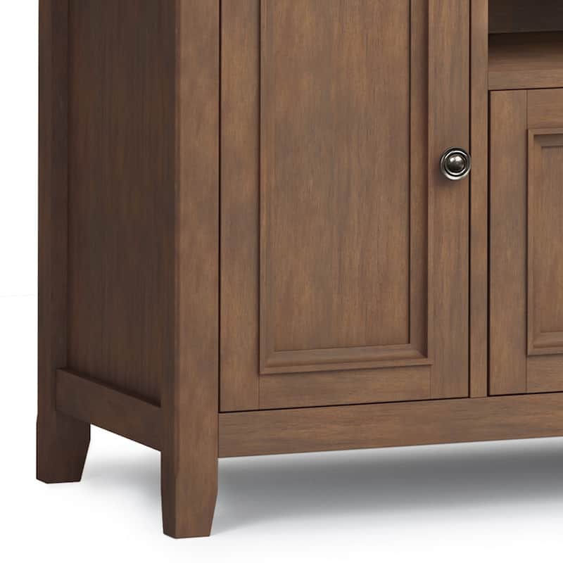 WYNDENHALL Halifax 72 inch Wide Solid Wood Transitional TV Stand - 72"w x 19"d x 26" h