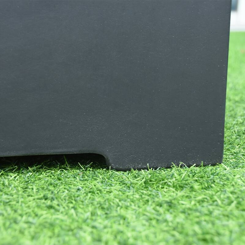 Modeno Outdoor Propane Tank Cover Hideaway Table Firepit Accessories Side Table - Black - 15.7 x 15.7 x 20