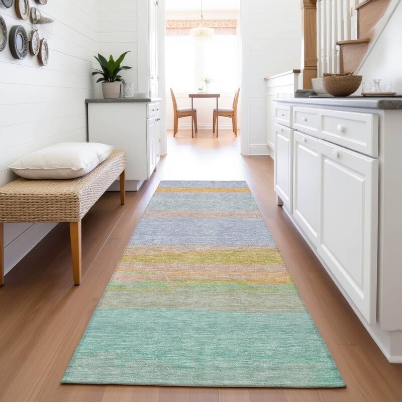 Premium Washable Super Soft Ombre Solid Mayfield Rug - Lavender - 2'3" x 7'6"