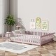 preview thumbnail 40 of 45, Rubber Wood Floor Bed with Fence and Door,Twin Size