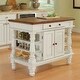 preview thumbnail 1 of 2, Americana Off-White Kitchen Island With Storage