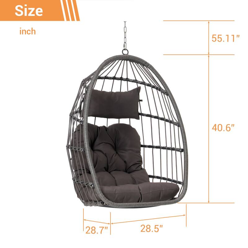 Outdoor Garden rattan Egg Swing Chair