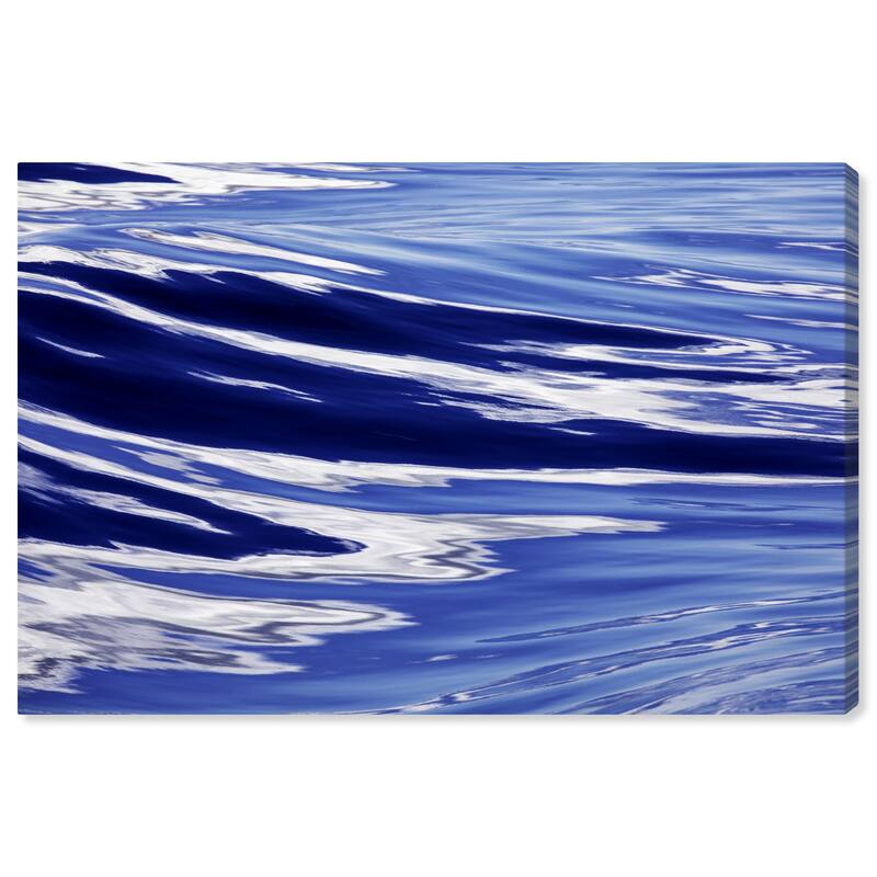 Wynwood Studio Coastal David Fleetham - Ocean Surface Abstract II Blue and Nautical & Coastal Wall Art Canvas Print