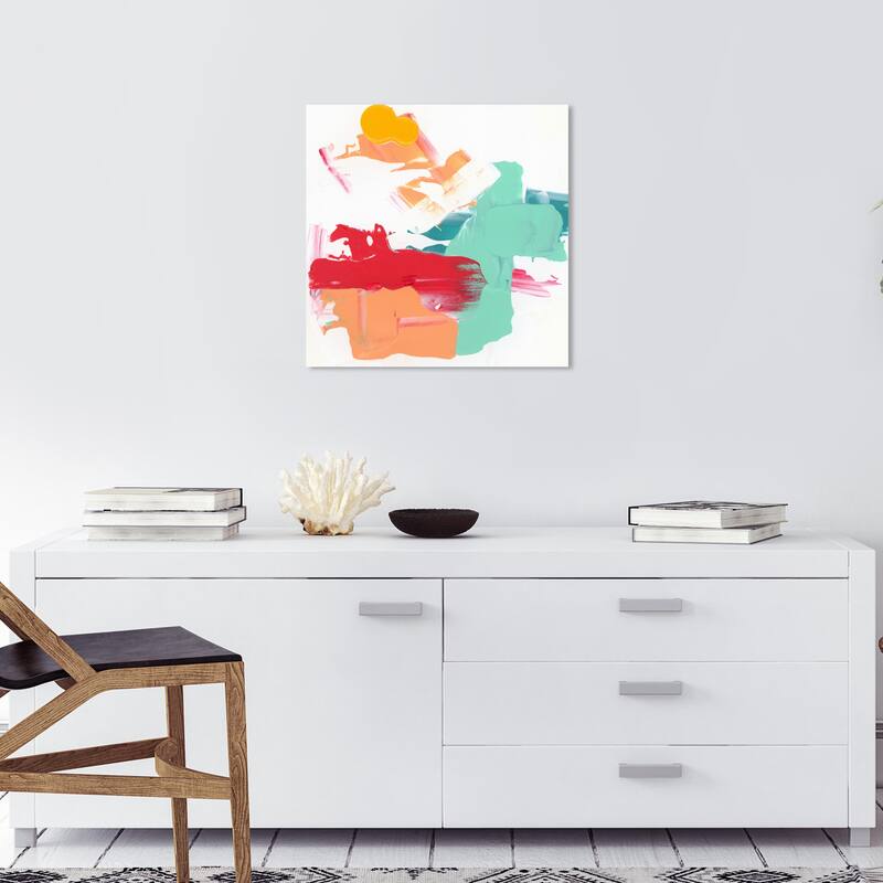 Wynwood Studio Canvas Abstract Color Theory Green and Metallic Green Modern & Contemporary Wall Art Canvas Print - 20 x 20