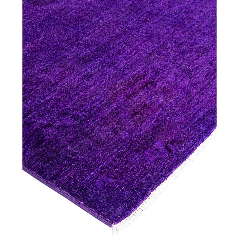 Overdyed One-of-a-Kind Hand-Knotted Area Rug - Purple - 8' 10" x 11' 10"