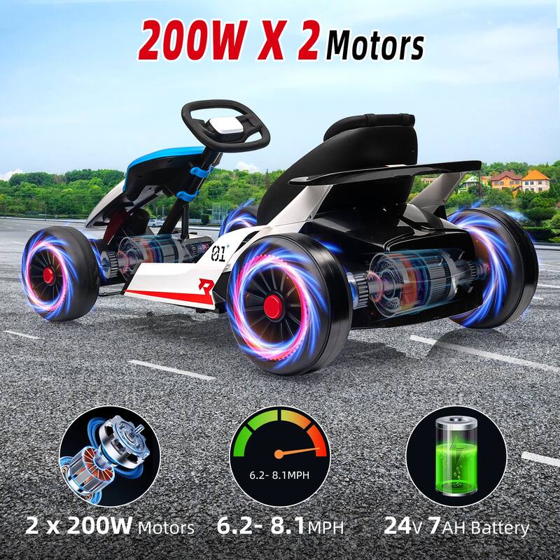 24V Electric Drift Go Kart for Kids 6-12 Best Gift