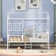 preview thumbnail 2 of 16, Twin Size Metal House Bed for Kids with Safety Guardrails and Iron Frame Support - Creative and Sturdy Design