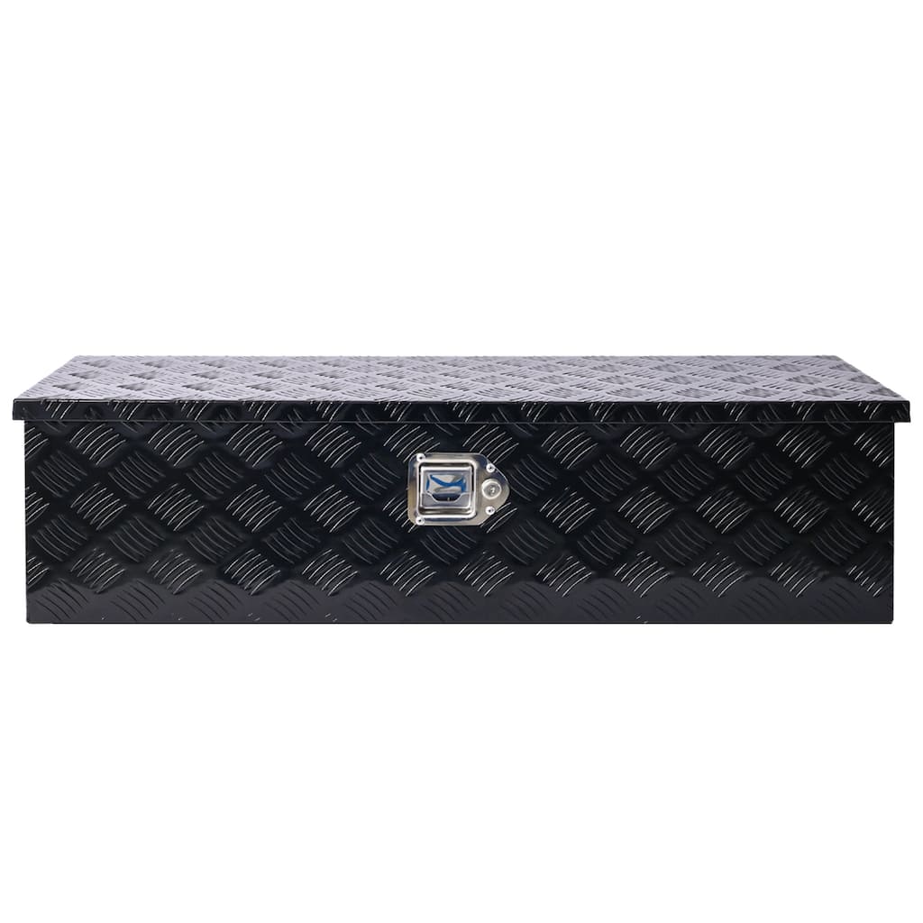 39 Inch Tool Box Aluminum 5 Bar Tread Pattern Trailer Pickup ATV Truck Underbody Bed Storage Toolboxes With Lock Keys