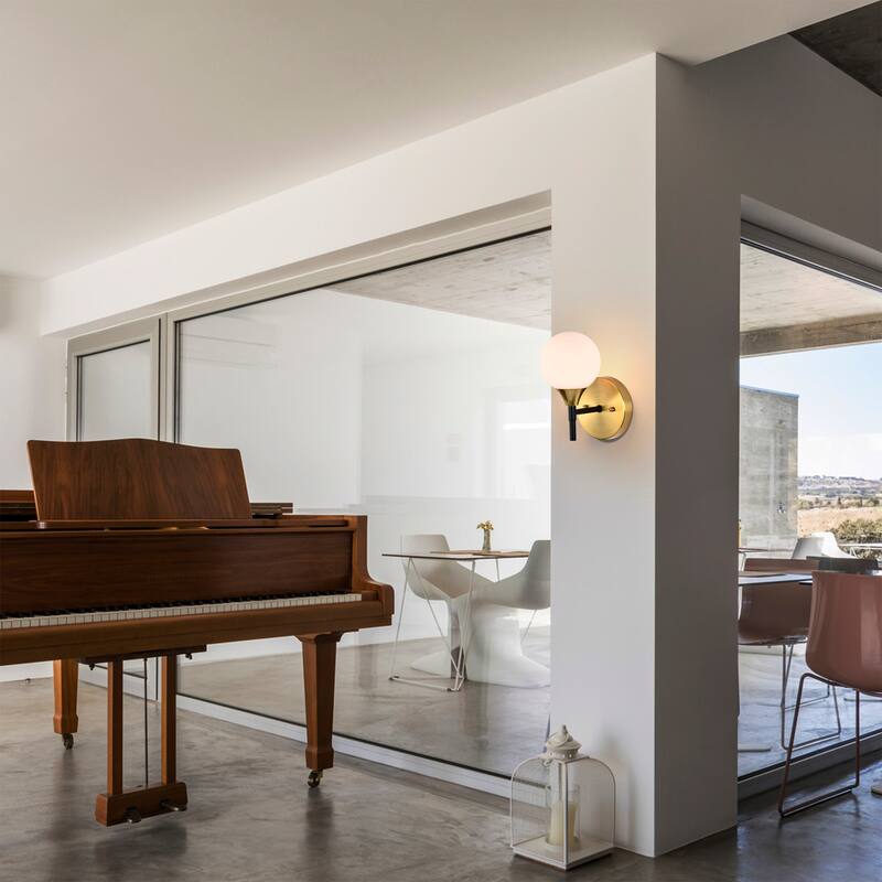 Solaya Single Light Wall Sconces Brass Finished