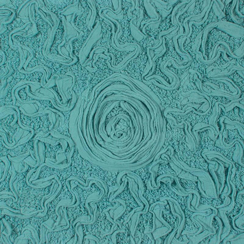 Bell Flower Bathroom Rug, Cotton Soft, Water Absorbent Bath Rug, Non Slip Shower Rug Machine Washable 24"x40" Rectangle