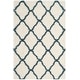 preview thumbnail 139 of 145, SAFAVIEH Hudson Shag Ariola Trellis 2-inch Thick Rug 3' x 5' - Ivory/Steel Blue