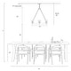 preview thumbnail 14 of 24, Farmhouse 6-Light Wagon Wheel Wood Chandelier with Seeded Glass Shade for Dining Living Room