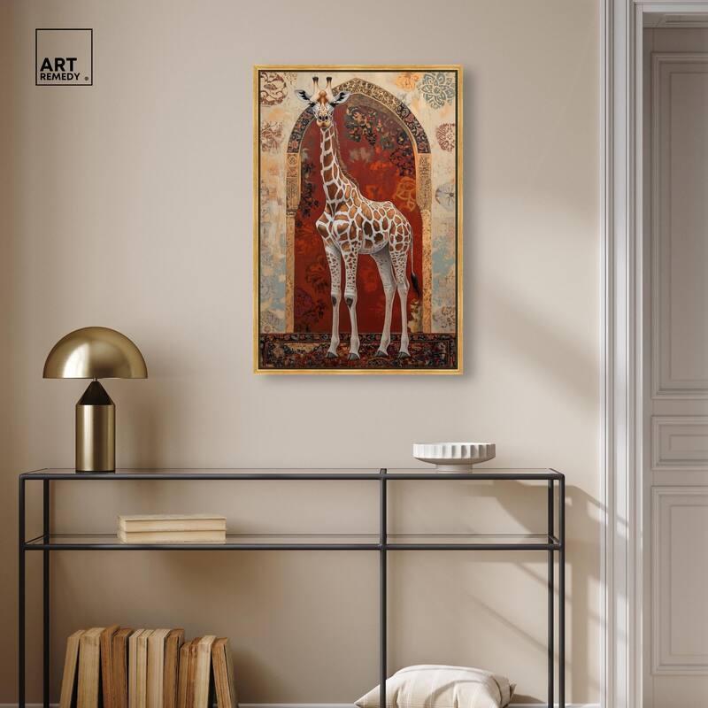 Giraffe Archway Canvas by Art Remedy