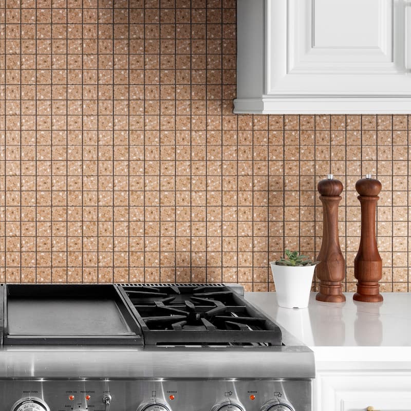 Merola Tile Riviera Taco Rojizo 1-5/8" x 1-5/8" Porcelain Floor and Wall Tile - Case (25 Tiles) - Orange - Case (25 Tiles)