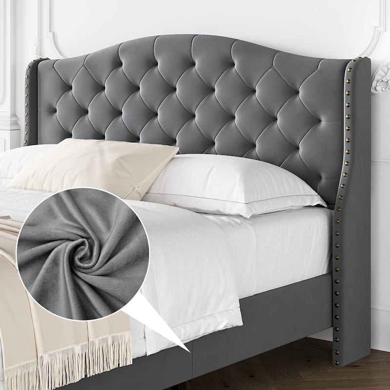 Queen Bed Frame with Headboard and Footboard