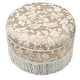 preview thumbnail 59 of 90, Yolanda Performance Fabric 25" Tufted Round Footstool Ottoman with Rope Fringe