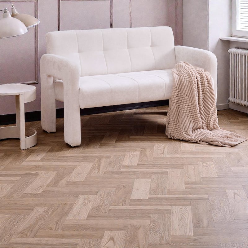 Modern Double Armchair Upholstered 2-Seater Sofa with Dual Armrests, Chenille Fabric Compact Couch for Living Room