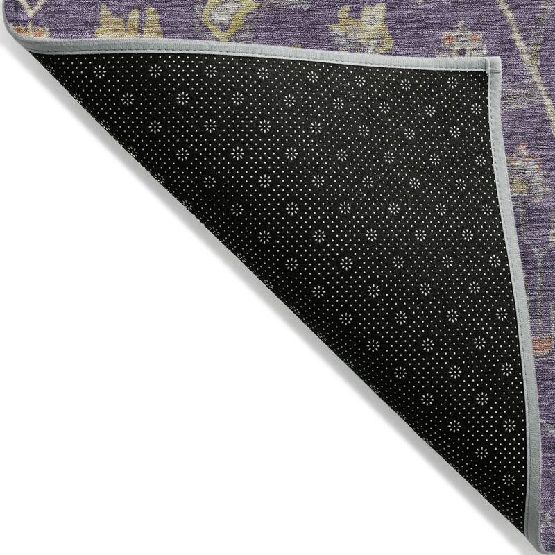 Machine Washable Indoor/ Outdoor Traditional Classic Chantille Rug