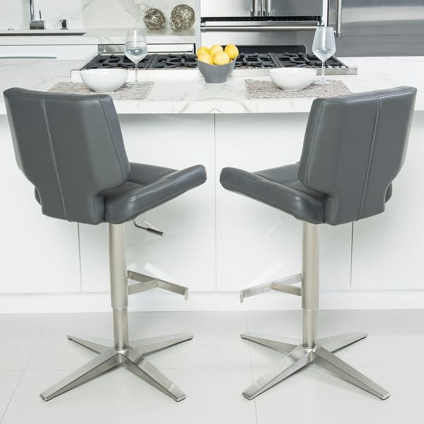 MIX Brushed Stainless Steel Adjustable Height Swivel Bar Stool Bed