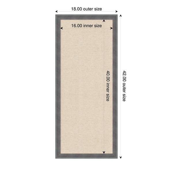 dimension image slide 90 of 91, Amanti Art Framed Fabric Pinboard Natural Linen Printed Bulletin Board