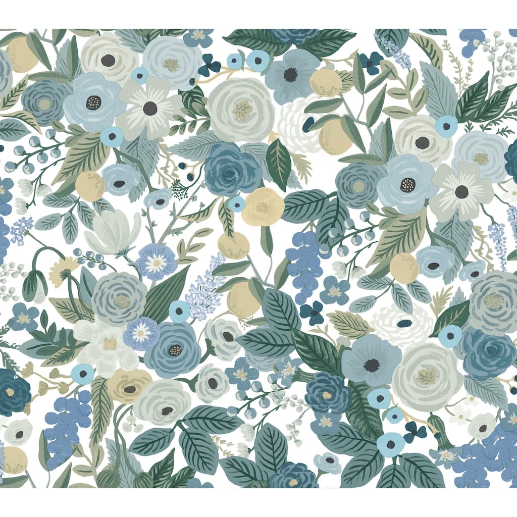 Rifle Paper Co.Garden Party Blue Peel and Stick Wallpaper
