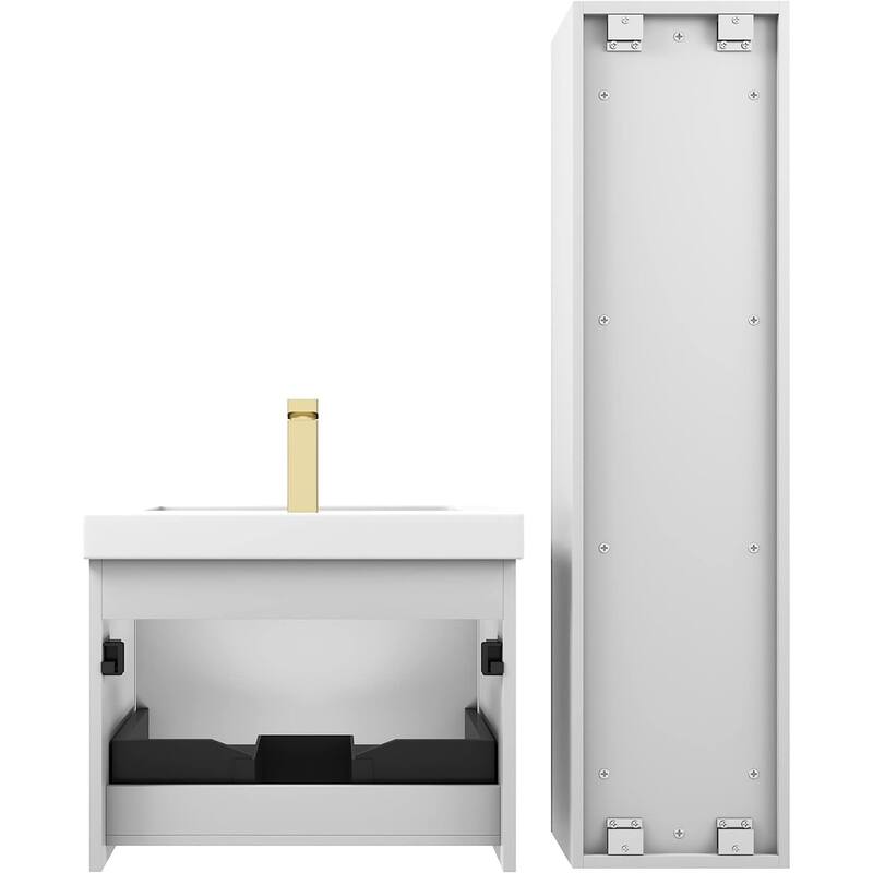 Blossom Positano 24" Floating Vanity with Sink & Side Cabinet