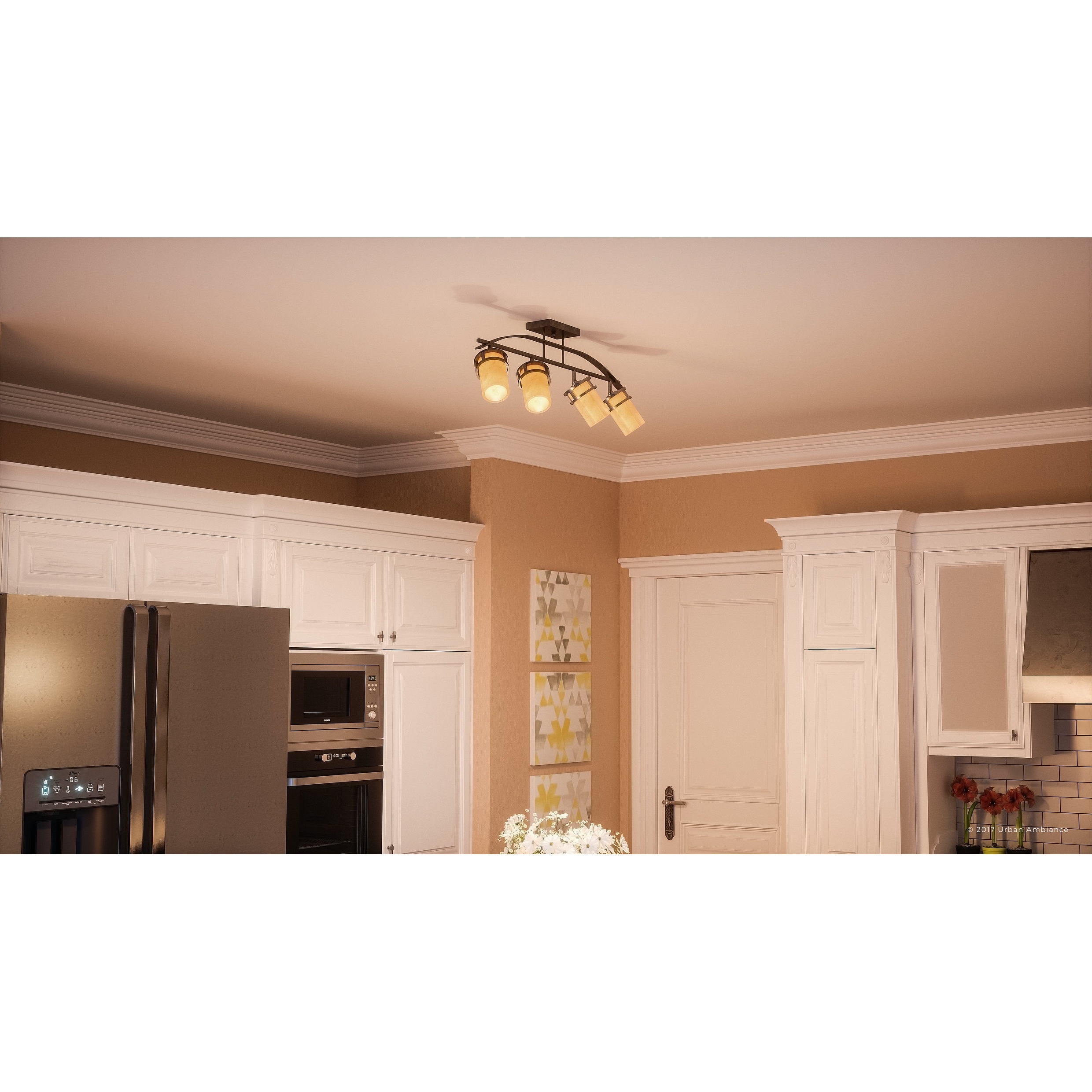 Luxury Rustic Track Lighting 14 5 H X 36 W With Craftsman Style Banded Wrought Iron Design Royal Bronze Finish Luxury Rustic Track Lighting 14 5 H X 36 W With Craftsman Style Banded Wrought Iron Design Royal Bronze Finish