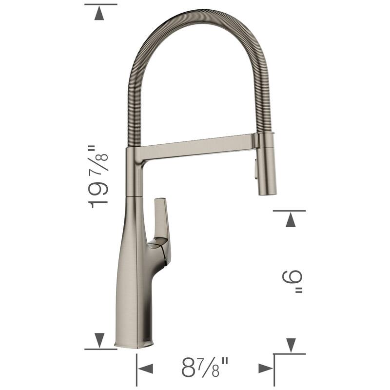 Blanco Rivana 1.5 GPM Single Hole Pre-Rinse Pull Out Kitchen Faucet