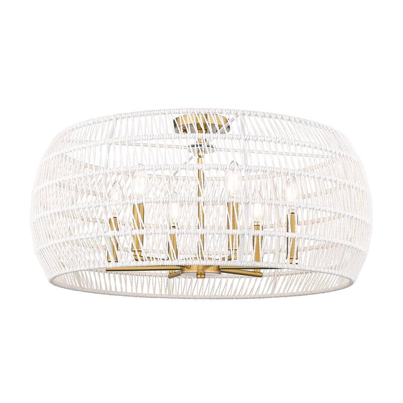 Ellie 27.125" Wide 6-Light Semi-Flush