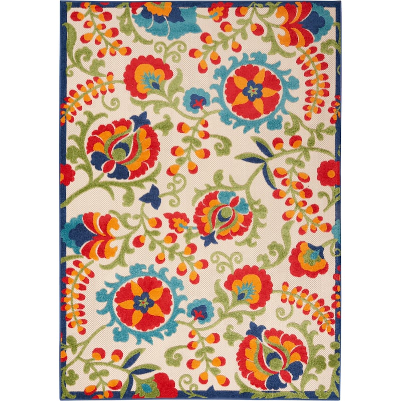Nourison Alice Indoor/Outdoor Floral Area Rug - 6' x 9' - Multicolor