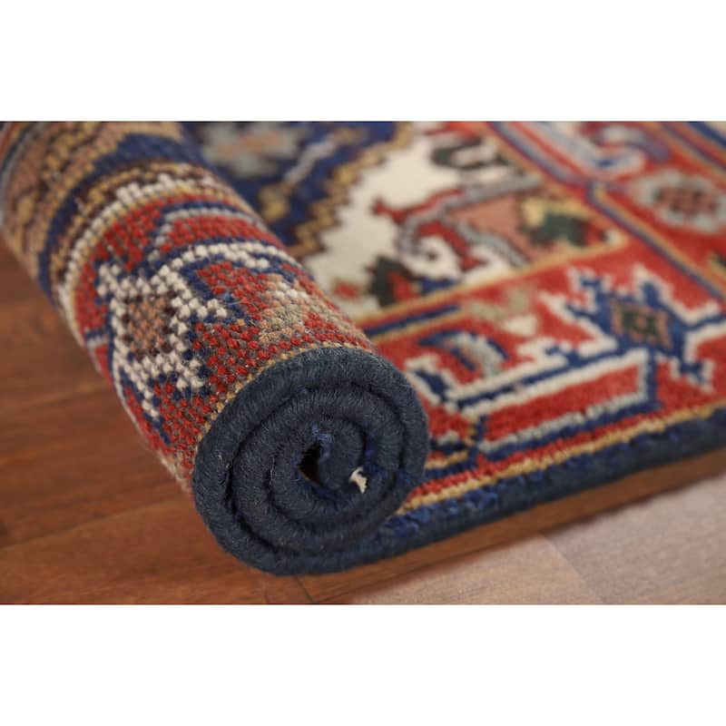 Navy Blue Heriz Serapi Accent Rug Hand-Knotted Wool Carpet - 2'0" x 3'0"