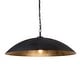 preview thumbnail 5 of 34, 1-Light Black Gold Oversized Metal Dome Pendant Light - 27in