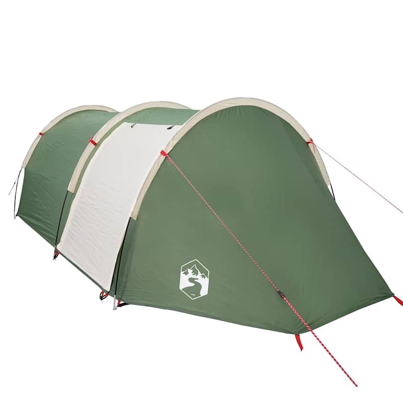 vidaXL Camping Tent Tunnel 4-Person Green Waterproof - 159.4" x 66.9" x 41.7"