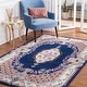 preview thumbnail 9 of 115, SAFAVIEH Handmade Bellagio Fronnie Oriental Medallion Wool Rug 2' x 3' - Navy/Ivory - Rectangle