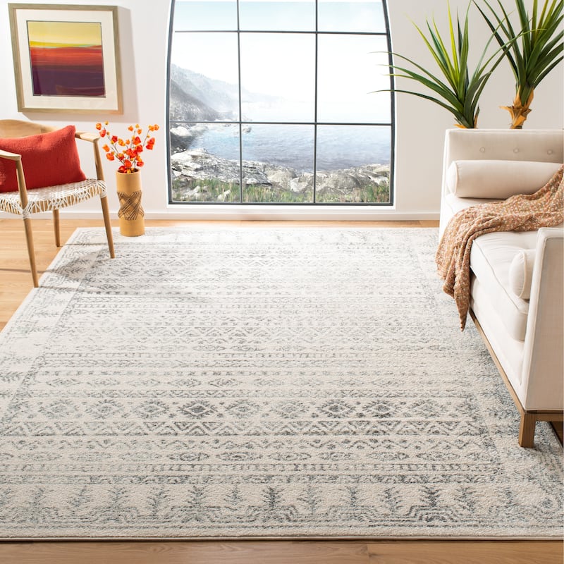 SAFAVIEH Tulum Luna Moroccan Boho Rug - 8' x 10' - Ivory/Grey